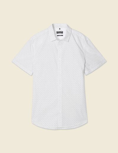 Chemise manches courtes blanc homme