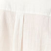 Chemise manches longues en coton brodée creme femme