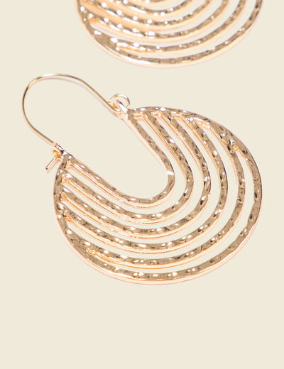Boucles d'oreilles créoles couleur or femme