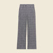 Pantalon large à pinces noir femme