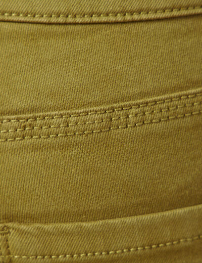 Pantalon slim 7/8ème vert kaki femme
