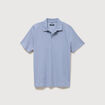 Polo manches courtes bleu gris homme