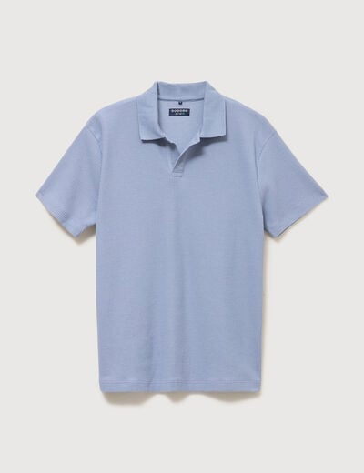 Polo manches courtes bleu gris homme