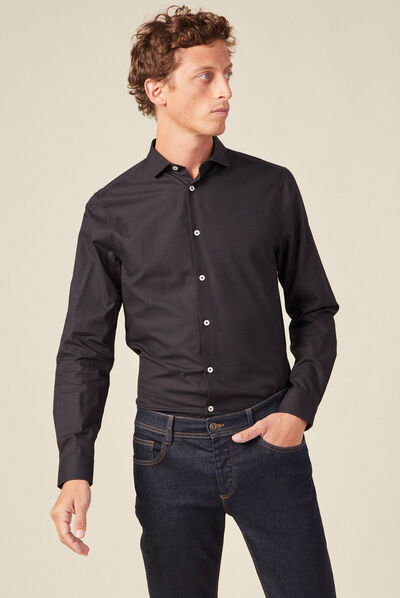 Chemise éco-responsable noir homme