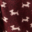 Pull de no&euml;l col rond manches longues prune femme