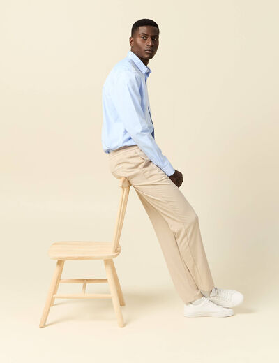 Chemise manches longues bleu ciel homme