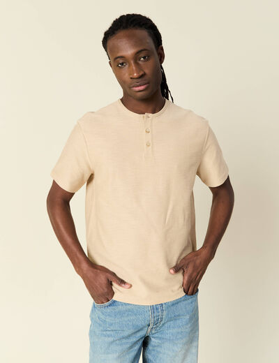 T-shirt manches courtes beige homme