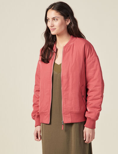 Blouson bomber ample terracotta femme