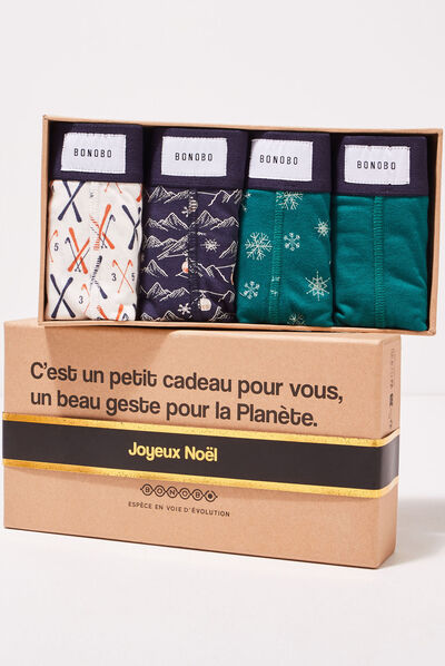 Lot 4 boxers multicolore homme