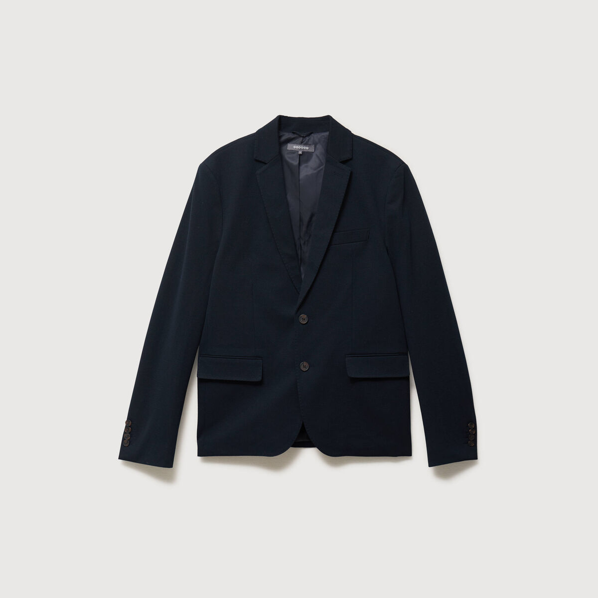 Veste blazer cintr&eacute;e bleu marine homme