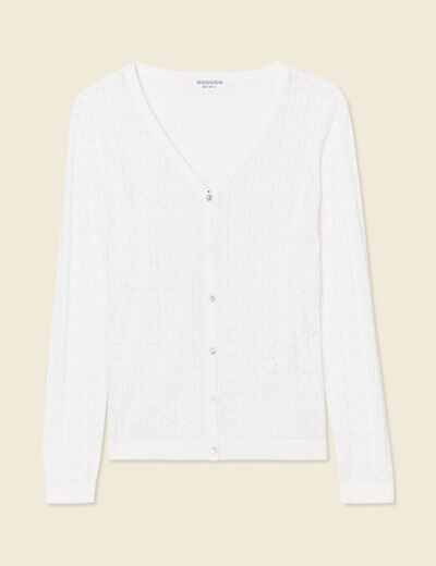 Gilet éco-responsable ecru femme