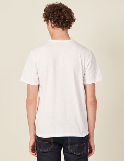 T-shirt manches courtes ecru homme