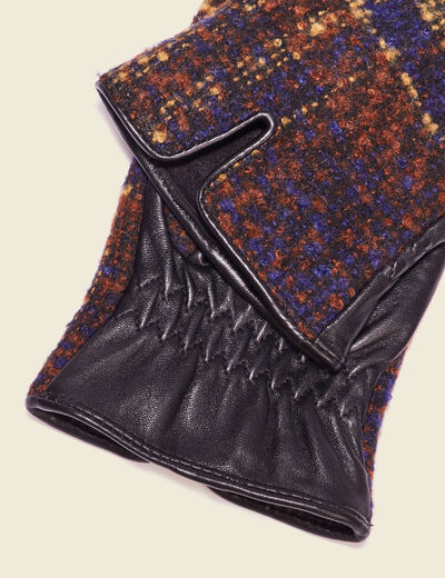 Gants en cuir noir femme