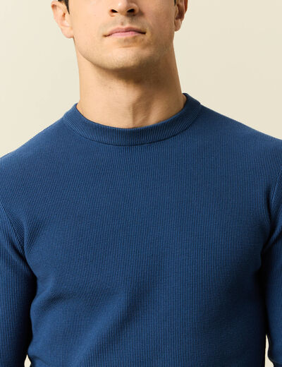 Pull éco-responsable bleu foncé homme