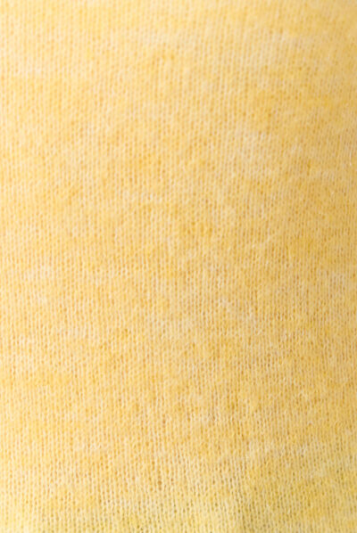 Pull manches longues jaune moutarde femme