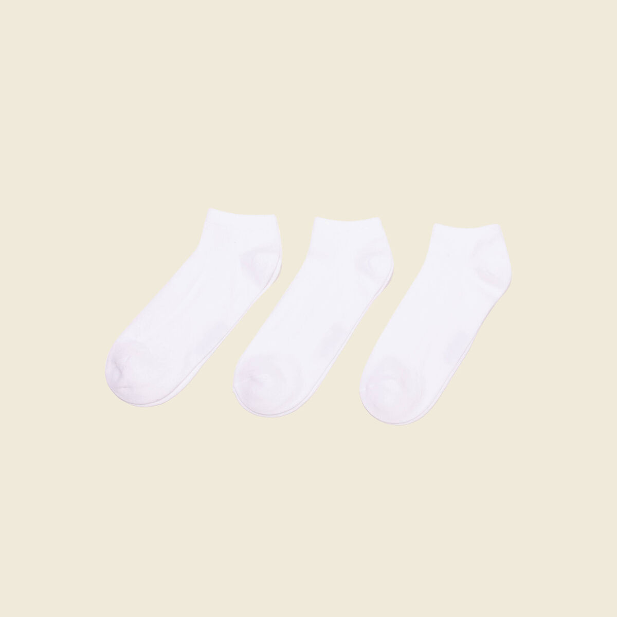 Lot 3 paires chaussettes blanc homme