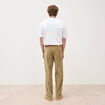 Pantalon droit en velours longueur 32 vert kaki homme