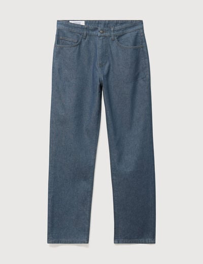 Jeans straight longueur 32 en coton bleu gris homme