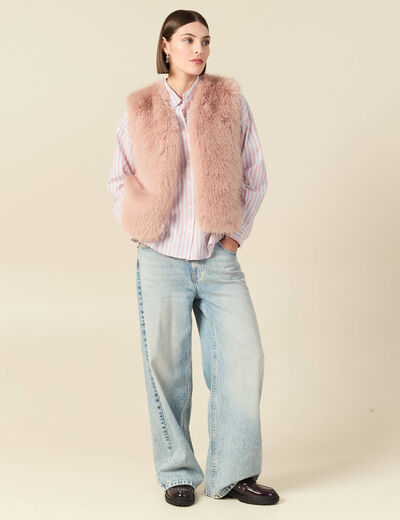 Chemise oversize en coton bleu ciel femme