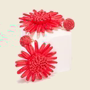 boucles doreilles pendantes rouge femme Boucles d'oreilles pendantes rouge femme