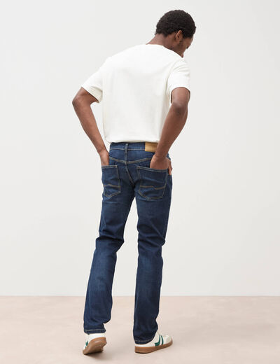 Jeans straight longueur 34 denim brut homme