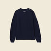 Pull éco-responsable bleu marine femme
