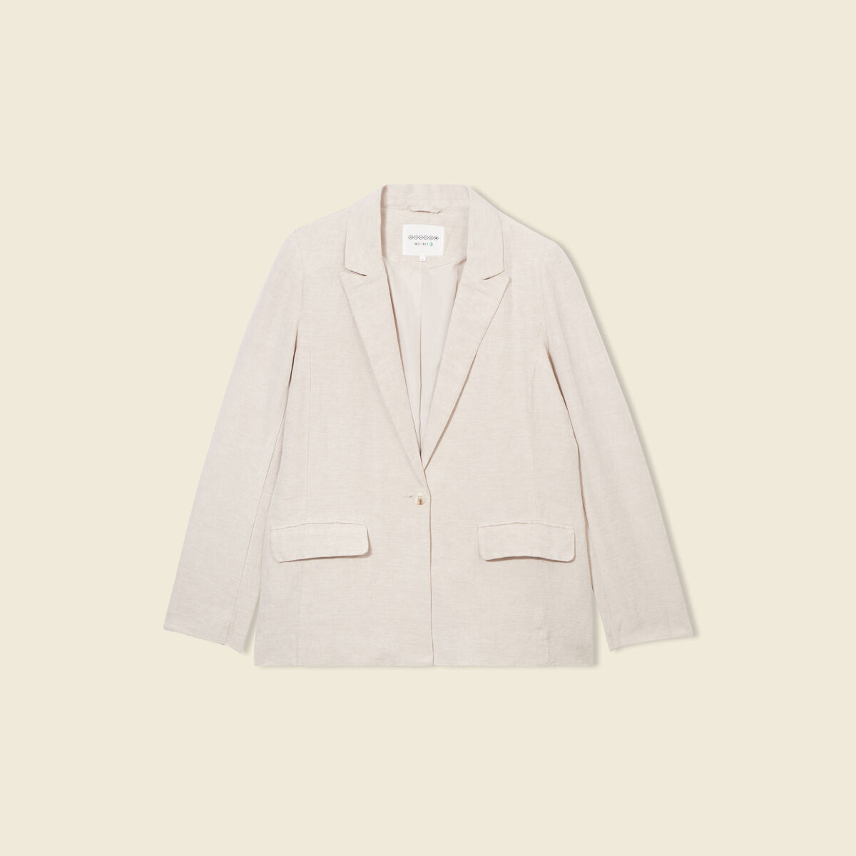 Veste ajust&eacute;e manches longues doublure sable femme