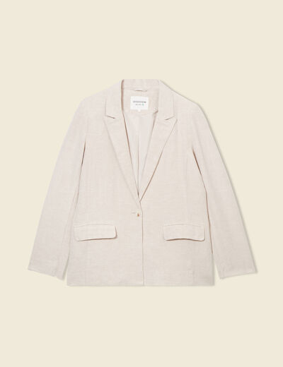 Veste ajust&eacute;e manches longues doublure sable femme