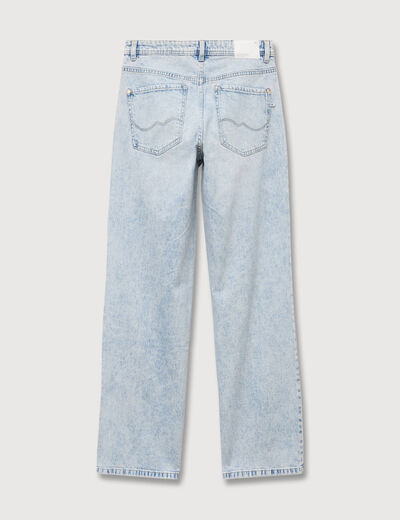 Jeans large taille standard denim snow bleu femme