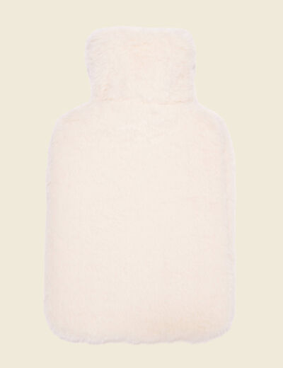 Bouillote fausse fourrure beige femme