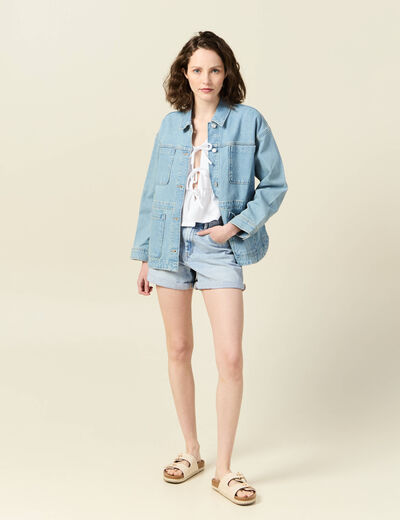Surchemise en jean denim used femme