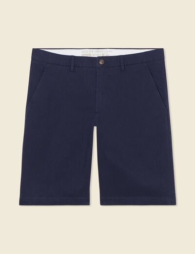 Bermuda droit éco-responsable bleu marine homme