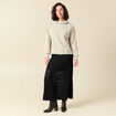 Jupe longue &eacute;vas&eacute;e doubl&eacute;e noir femme