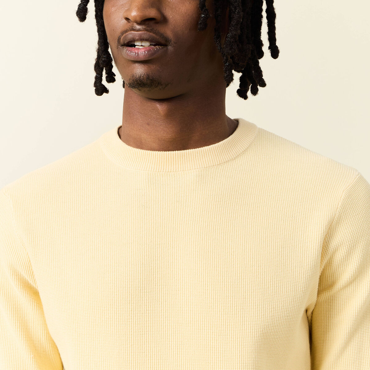 Pull éco-responsable jaune homme