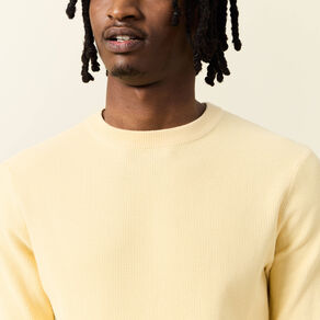 Pull éco-responsable jaune homme