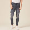 Jeans tapered 5 poches denim gris homme