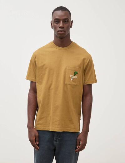 T-shirt en coton camel homme