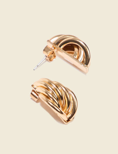 Boucles d'oreilles clous couleur or femme