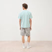 T-shirt manches courtes bleu gris homme