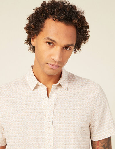 Chemise manches courtes blanc homme