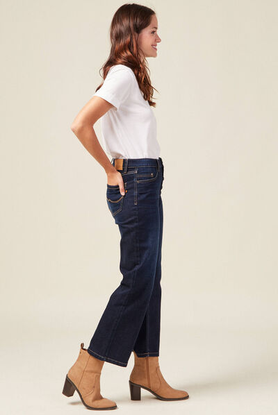Jeans bootcut 7/8ème denim brut femme