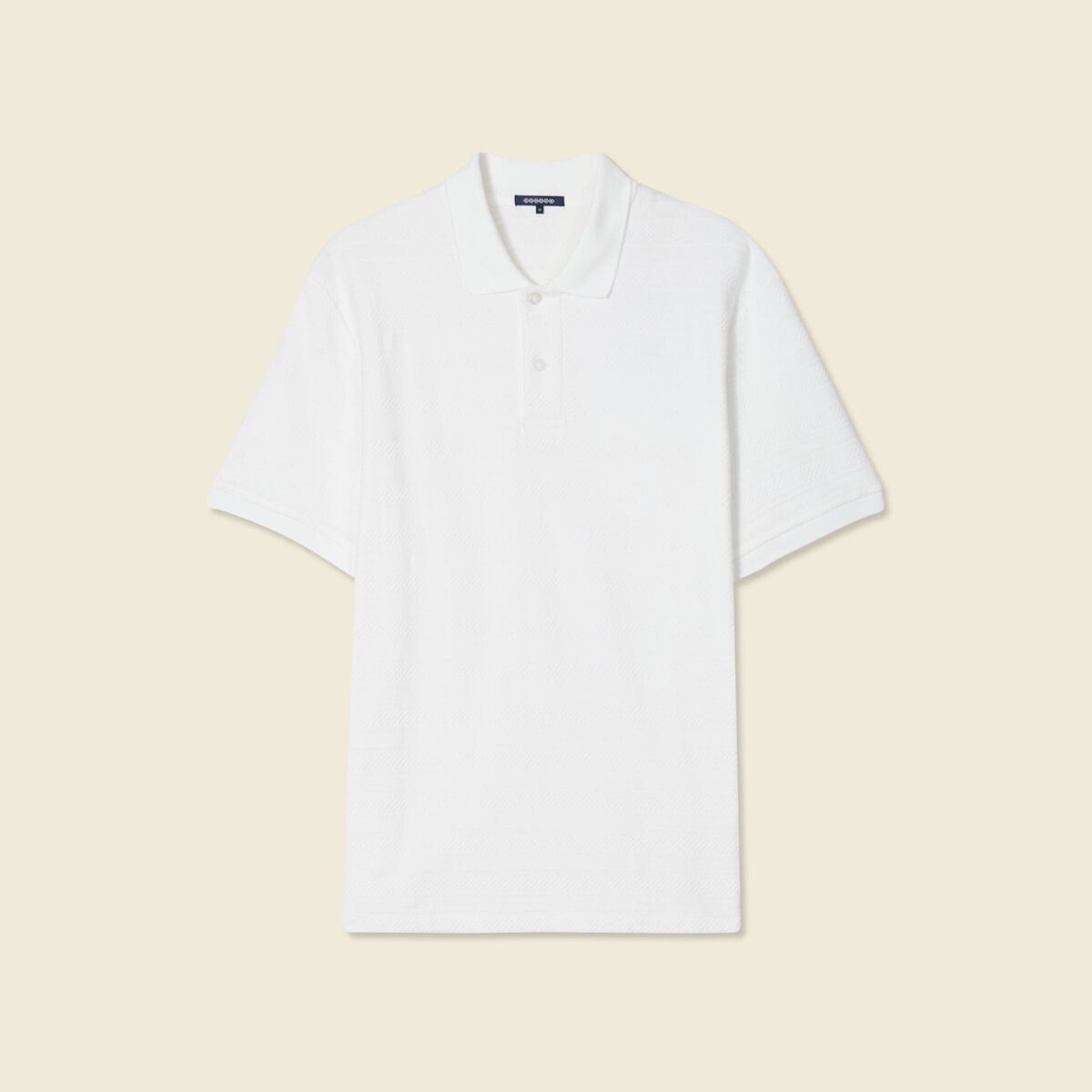 Polo manches courtes ecru homme