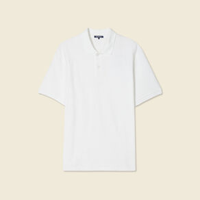 Polo manches courtes ecru homme