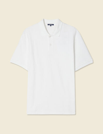 Polo manches courtes ecru homme