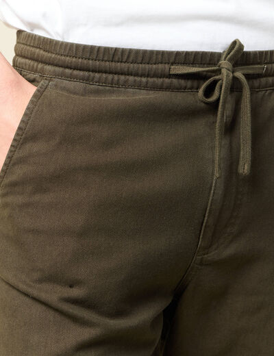 Pantalon chino vert kaki homme