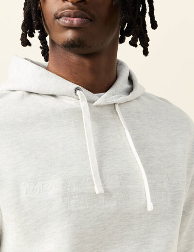 Sweat à capuche gris homme