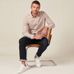 Chemise éco-responsable beige homme