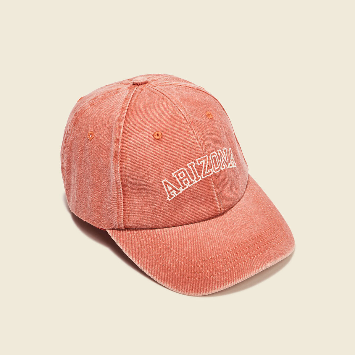 Casquette brodée marron cognac homme