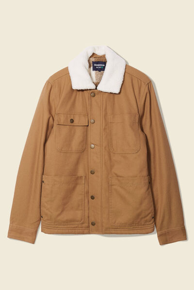 Blouson éco-responsable vert kaki homme
