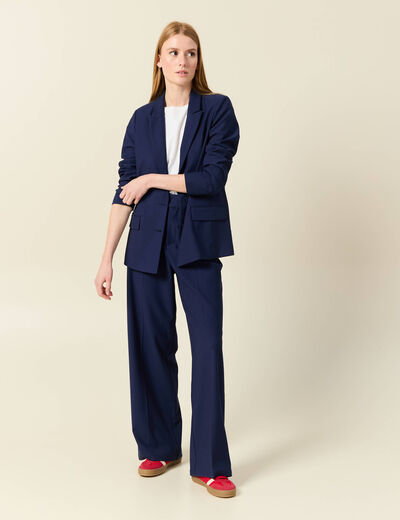 Blazer éco-responsable bleu marine femme